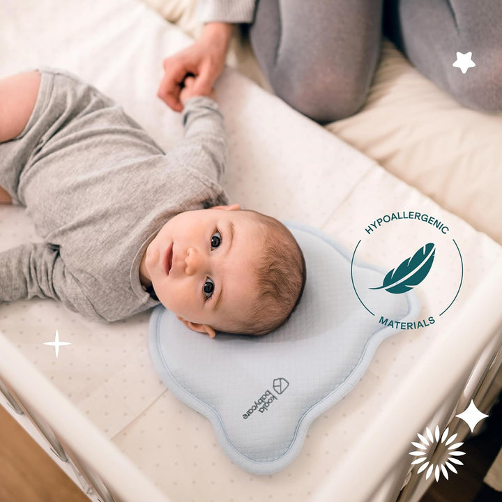 Babykissen Plagiozephalie, abnehmbar (mit Zwei Kissenbezügen), hilft EIN Plattkopfsyndrom vorzubeuge