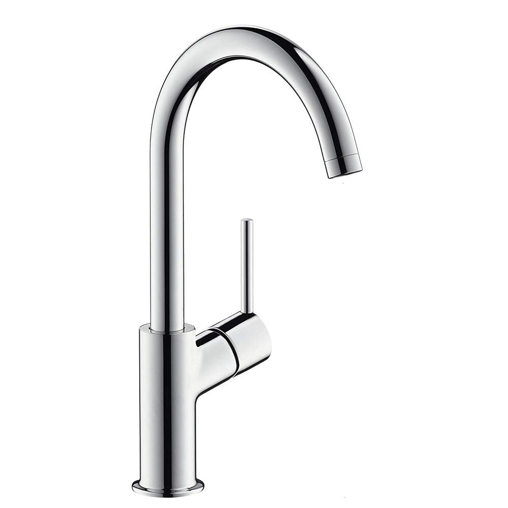 hansgrohe Wasserhahn Talis (Armatur mit Auslauf Höhe 210mm und Push-Open Ablaufgarnitur) Chrom, Chro