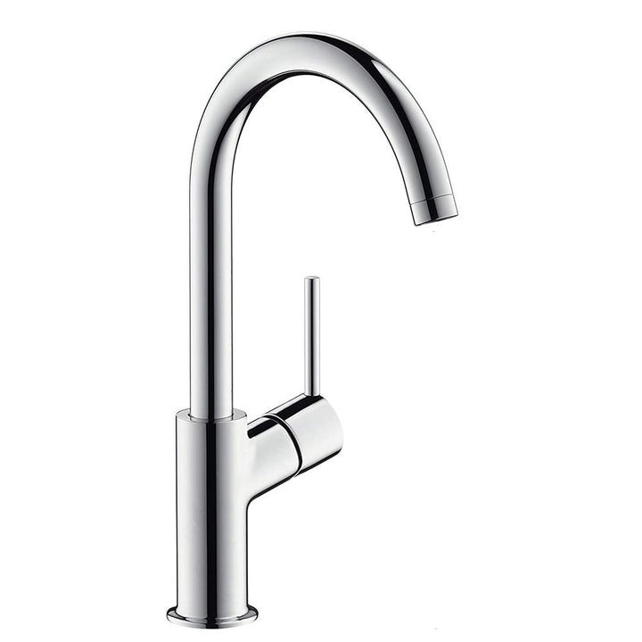hansgrohe Wasserhahn Talis (Armatur mit Auslauf Höhe 210mm und Push-Open Ablaufgarnitur) Chrom, Chro