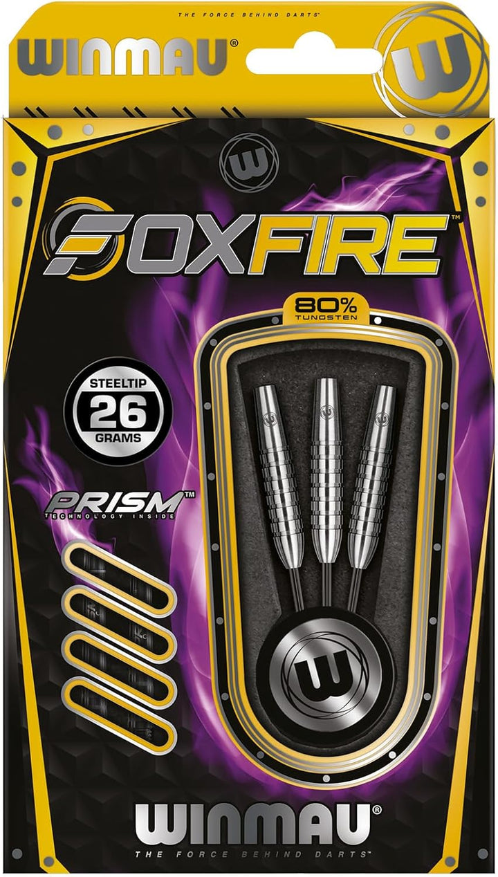 Winmau Foxfire Profi Wolfram Steeltip Dartpfeile Set mit Flights und Schäfte 26 g, 26 g