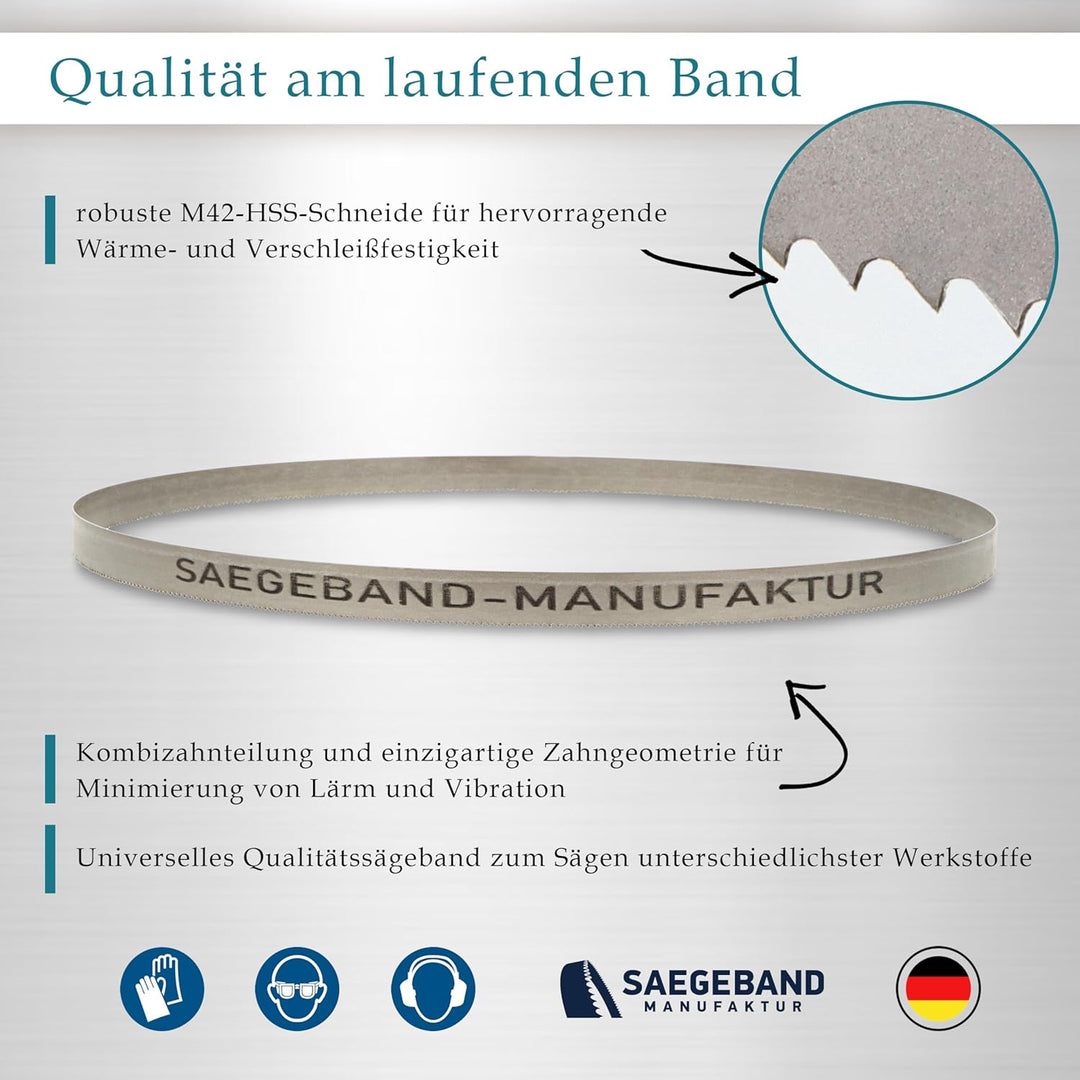 3 x Bimetall Sägeband 730 x 13 x 0,5 mm mit 14/18 ZpZ für Akku Bandsäge Panasonic