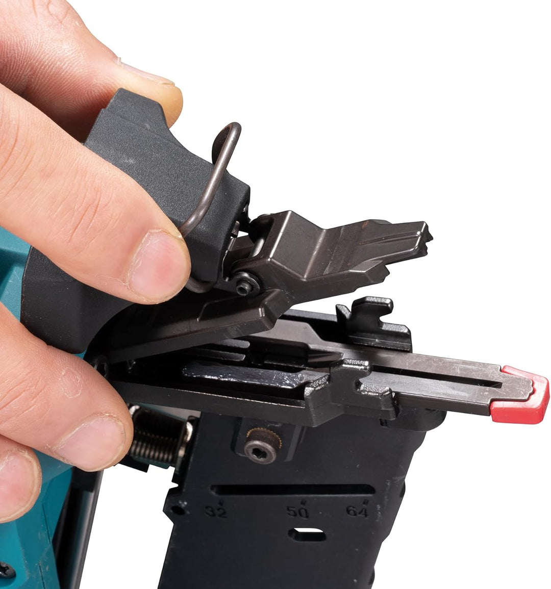 Makita DBN610Z 18 V LXT schnurloser 6,4 cm Finish-Nagler, 16-Gauge, 2 Brennmodi, abgewinkelte Nägel,
