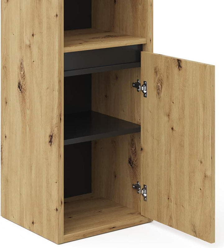 Vicco Midischrank Viola, Goldkraft Eiche/Anthrazit, 38 x 80 cm, Goldkraft Eiche