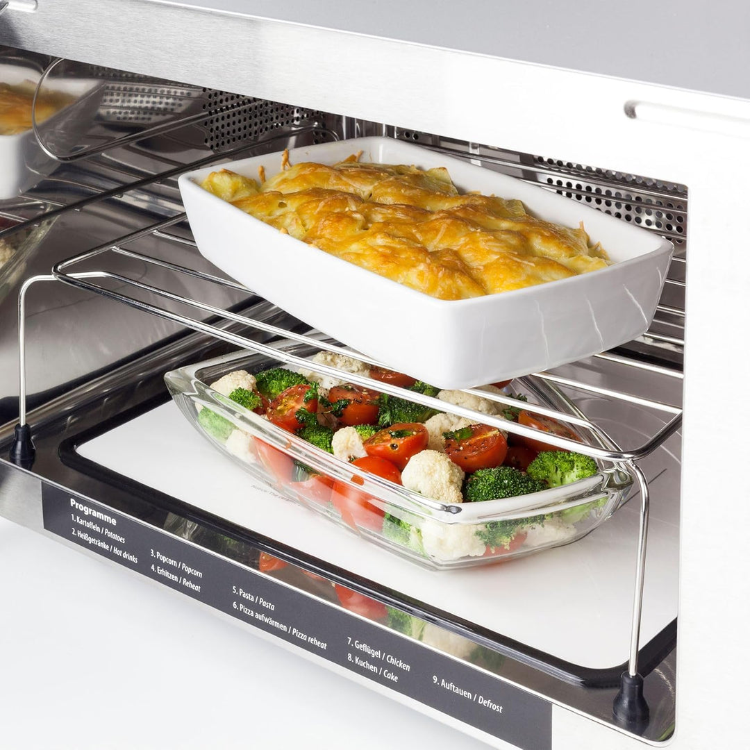 CASO | MCG30 Ceramic chef 3in1 Mikrowelle mit Grill + Heissluft 2100W |30L, Keramikboden, Grill-Rost