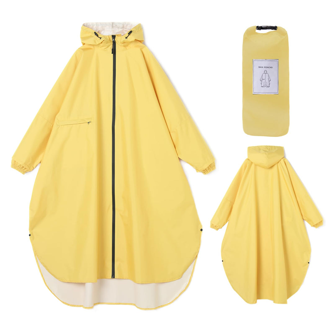 Ynport Crefreak Damen Lange Wasserdichte Regenmäntel Leichter Regenponcho Packbare Outdoor-Regenbekl