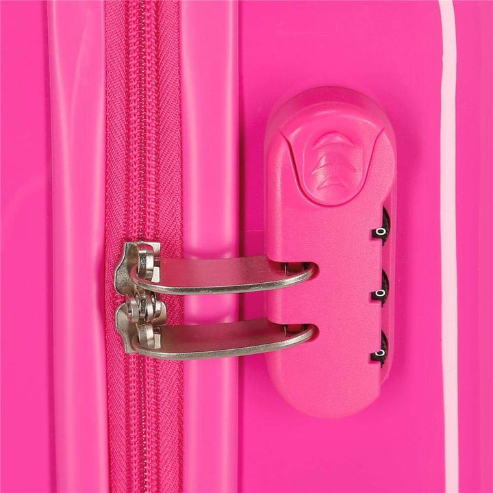 Roll Road Little Me Kabinenkoffer Rosa 38x55x20 cms Hartschalen ABS Kombinationsschloss 34L 2,5Kgs 4