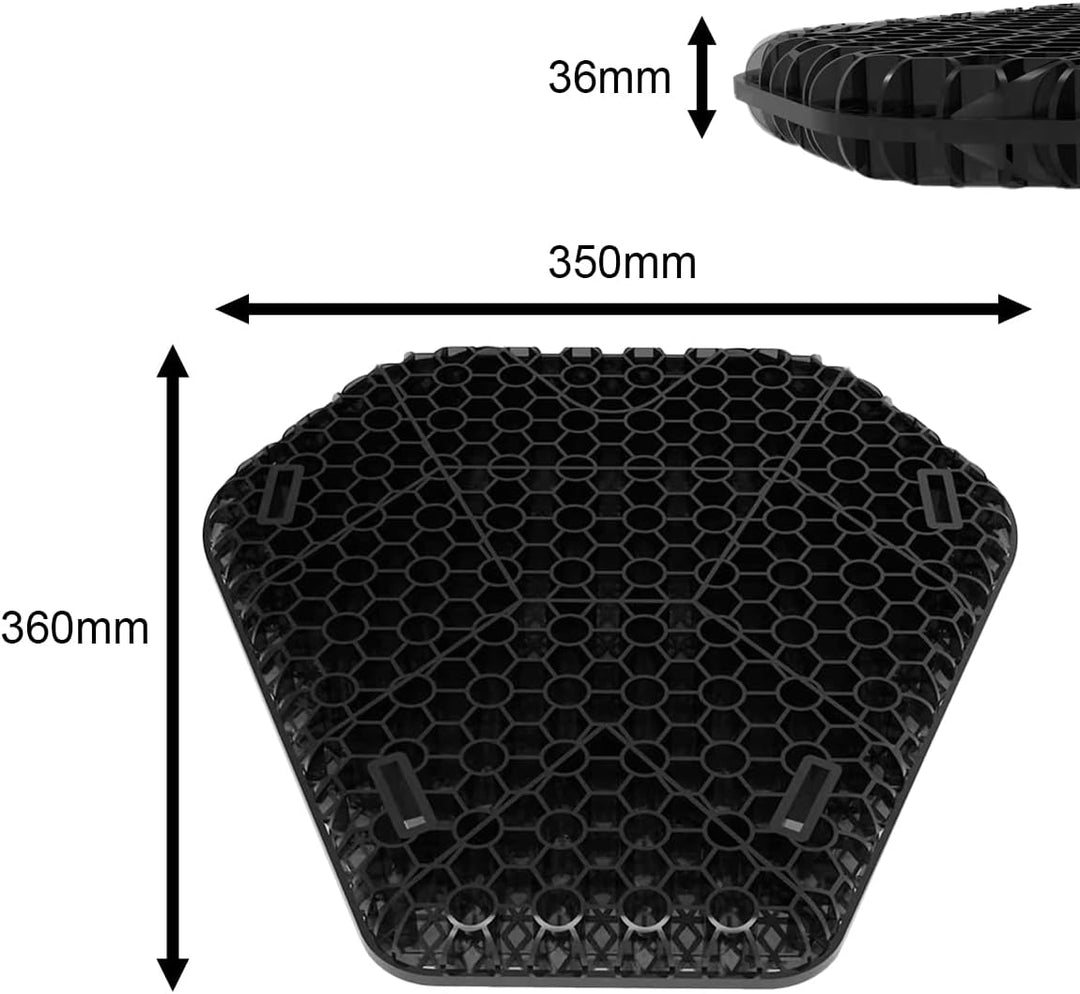 Motorrad Gelkissen/TPE Gel L Komfort Sitzkissen AC2 schwarz