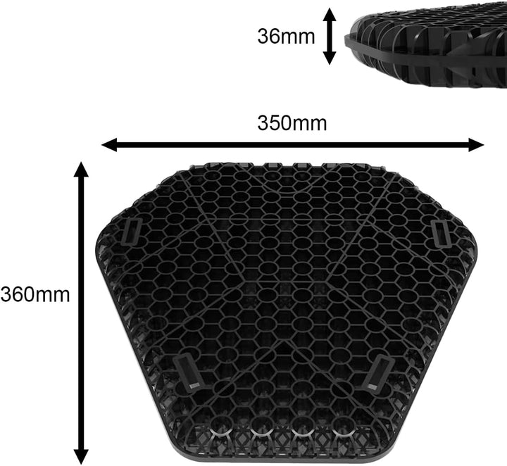 Motorrad Gelkissen/TPE Gel L Komfort Sitzkissen AC2 schwarz