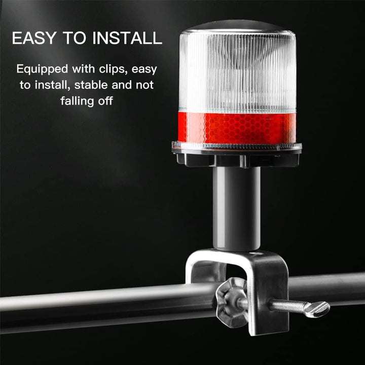 Solare Signalleuchten, LED Boot Navigationslichter mit Solarlichtquelle, IP65 Wasserdichtes Design f