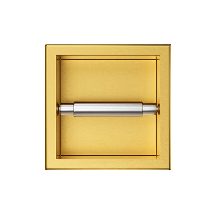 Balneo Toilettenpapierhalter Edelstahl Gold, 17,3x17,3x8,6 cm,Toilettenpapierhalter für Badzimmer, I