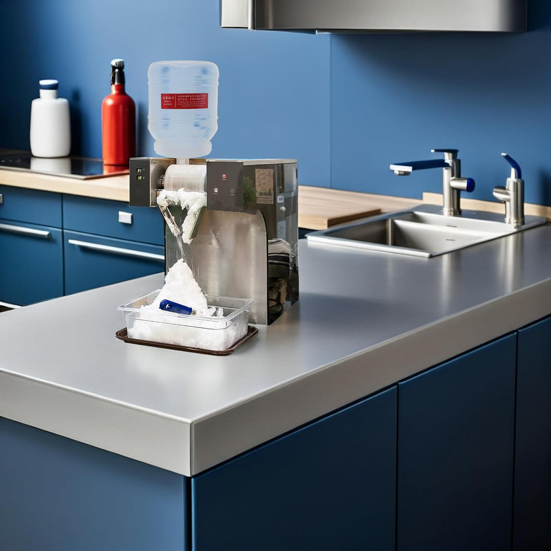 Veemoon 1 Set Wasserbehälter für Schneeeismaschine: Kunststoff-Eisbehälter – 3-Liter-Behälter mit gr