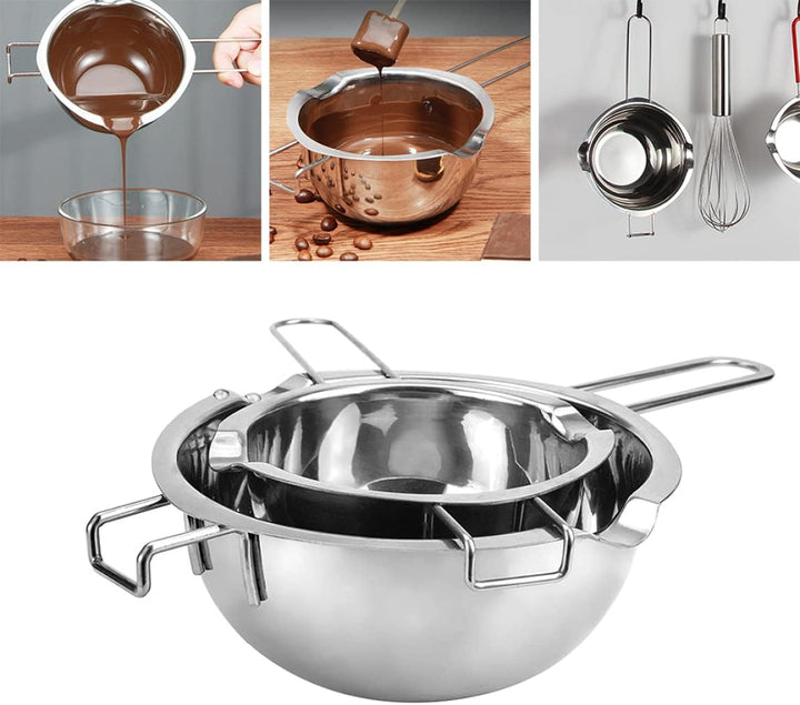 Liummrcy Edelstahl Doppelkessel, heisser Schmelztopf Universal 400 ml, 1000 ml Butter -Schokoladenke