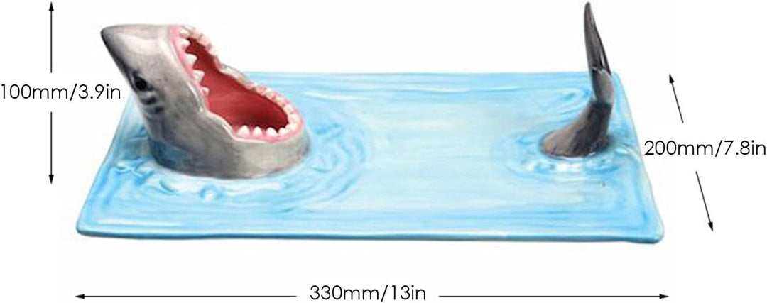 Generisch Hai-Sushi-Teller, Hai-Keramik-Sushi-Teller, Shark Sushi Teller Keramik Sushi Teller, Shark
