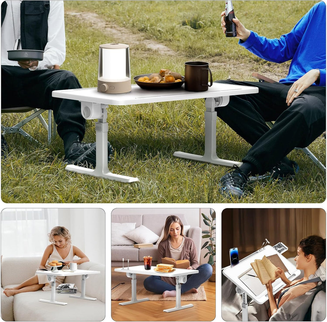 Huracan Laptoptisch Klappbarer, Laptop Betttisch, Tragbares Lapdesk mit 5-Höhenverstellbar und Winke