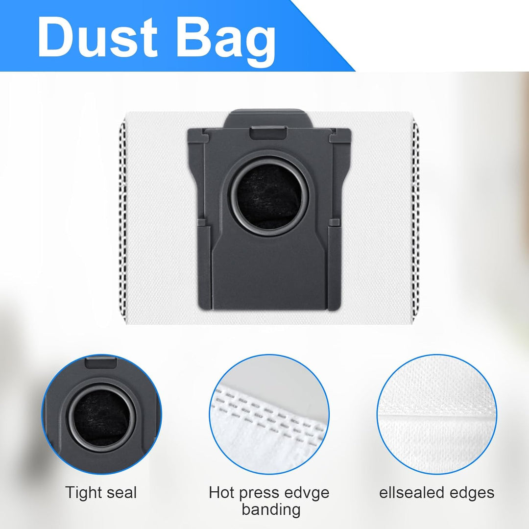 ZubehörSet für Mova E40 Ultra Saugroboter Ersatzteile. 1 Hauptbürste, 4 Hepa-Filter, 4 Wischer-pad,