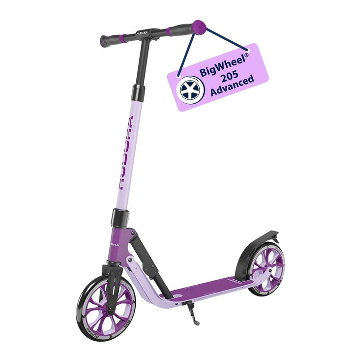 HUDORA BigWheel® 205 Advanced Scooter - Komfortabler Aluminium-Roller für bis zu 100kg - Höhenverste