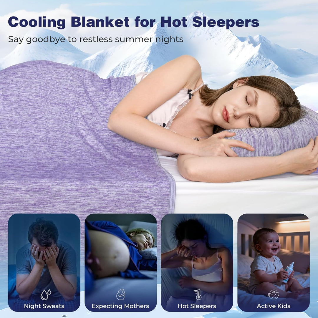 Luxear selbstkühlende Decke, Arc-Chill Q-Max 0,5 Kühldecke, 2 in 1 doppelseitige dünne Sommerdecke B