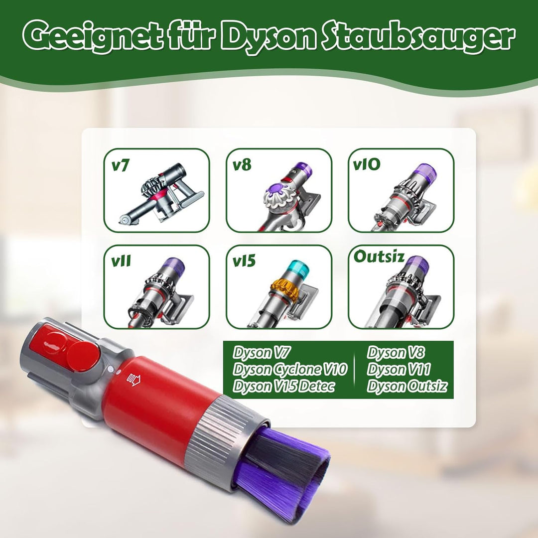 Kratzfreie Staubbürste für Dyson Outsize, V7, V8, V10, V11, V15 – Effektive Staubentfernung, Weiche