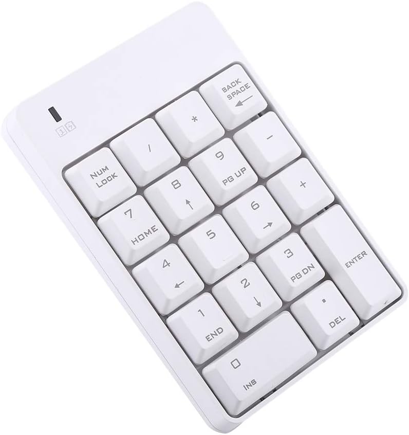 Zunate Drahtlose Zifferntastatur, Tragbares 2,4-GHz-Nummernfeld USB-WLAN-Nummerntastatur, 18-Tasten-