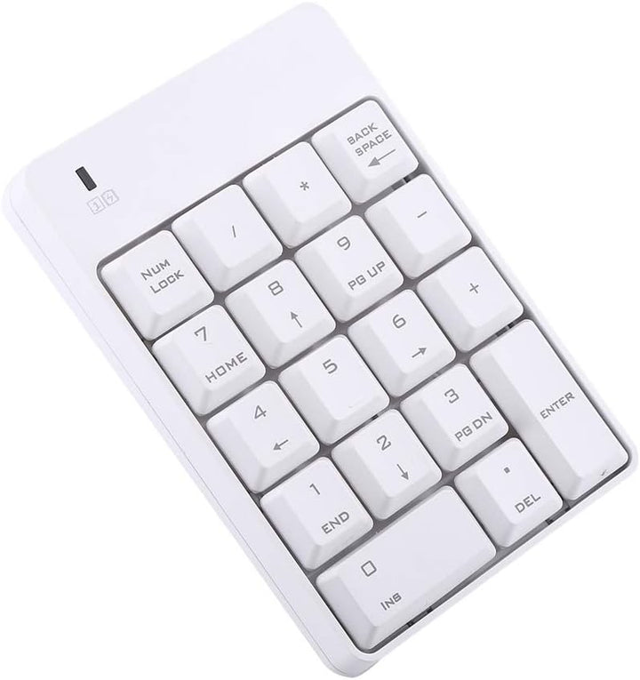 Zunate Drahtlose Zifferntastatur, Tragbares 2,4-GHz-Nummernfeld USB-WLAN-Nummerntastatur, 18-Tasten-