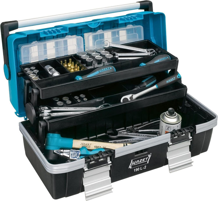 HAZET Kunststoff-Werkzeugkasten 190L-2 | leer | 26,4 x 22,8 x 47,4 cm | robuster Werkzeugkasten für