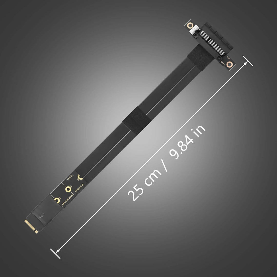 CERRXIAN M.2 NGFF NVMe M Key zu PCIE 3.0 4X Grafikkarten-Riser-Adapterkarte M.2 Key M zu PCI-E 4X Ve