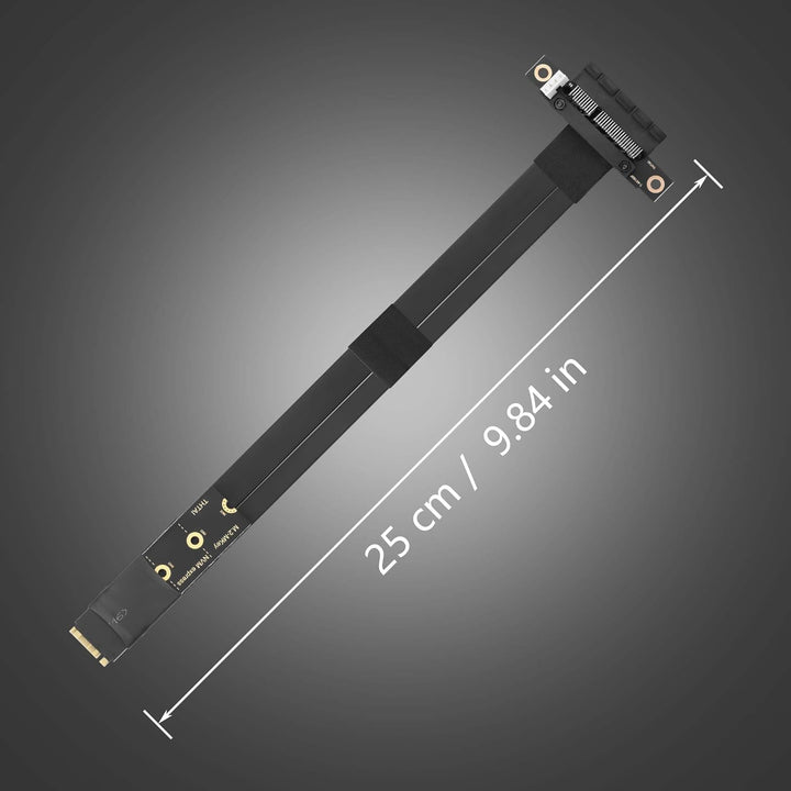 CERRXIAN M.2 NGFF NVMe M Key zu PCIE 3.0 4X Grafikkarten-Riser-Adapterkarte M.2 Key M zu PCI-E 4X Ve