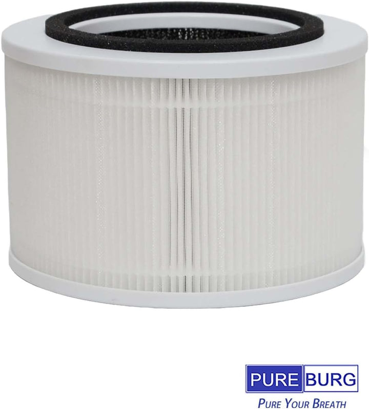 PUREBURG Ersatzfilter kompatibel mit Brandson 306572 Luftreiniger 50 M², 2er-Pack H13 HEPA Aktivkohl