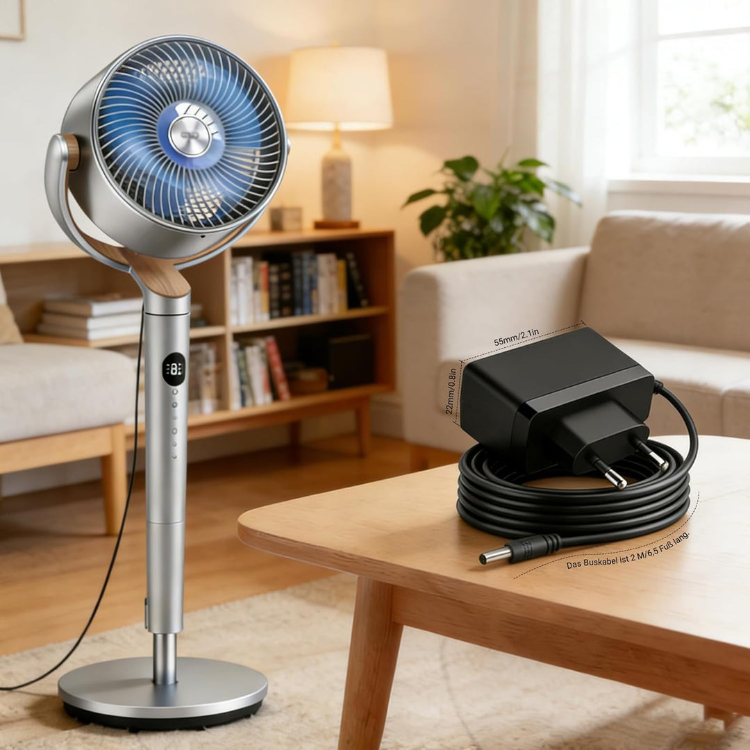 Netzteil Adapter 12V für leiser Standventilator - Kompatibel mit Dreo PolyFan 508S 502 513S Ventilat