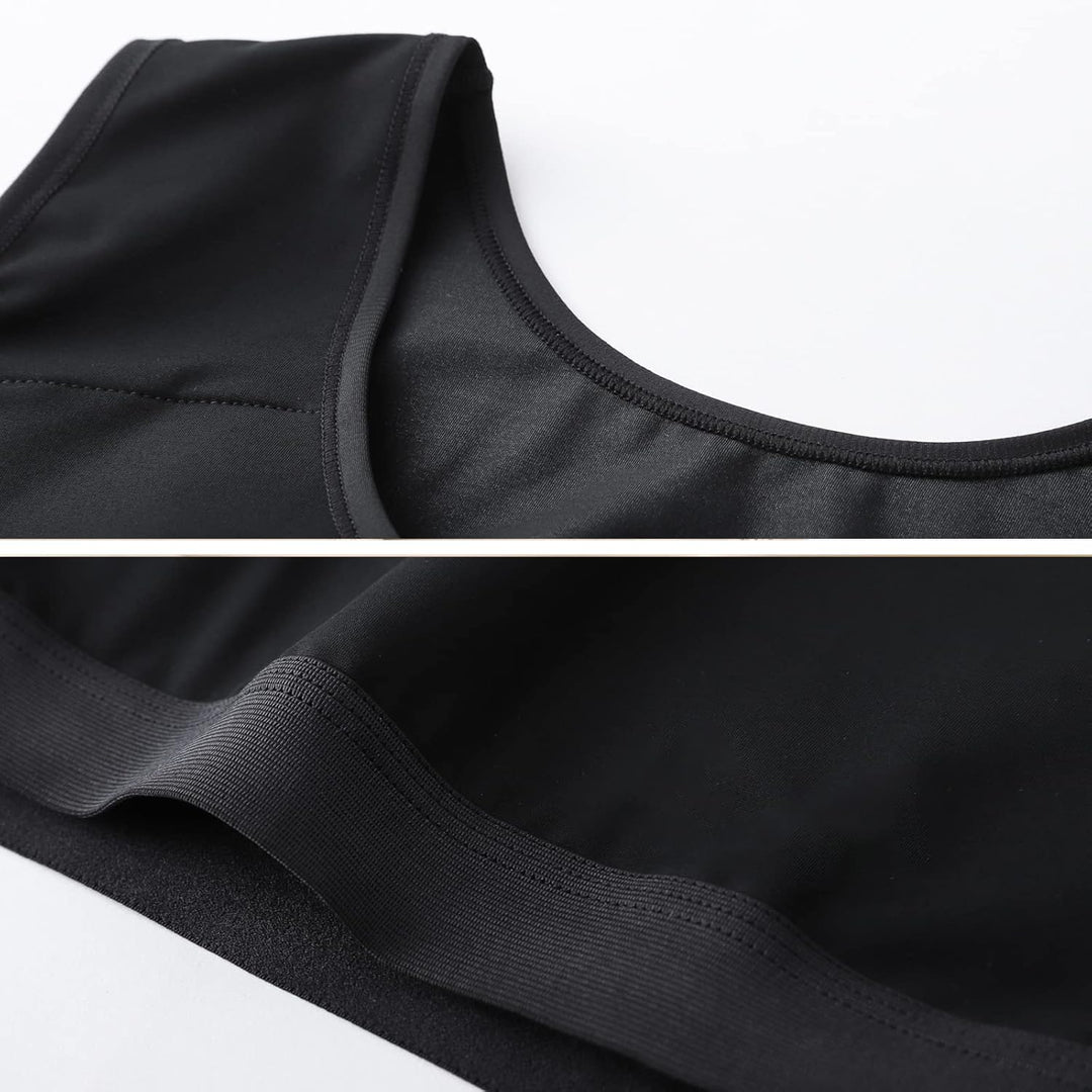 XUJI Brust Binder Transgender FTM Elastische Kompression BH Pullover Tank Top S Schwarz, S Schwarz