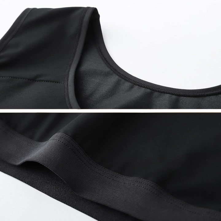 XUJI Brust Binder Transgender FTM Elastische Kompression BH Pullover Tank Top M Schwarz, M Schwarz