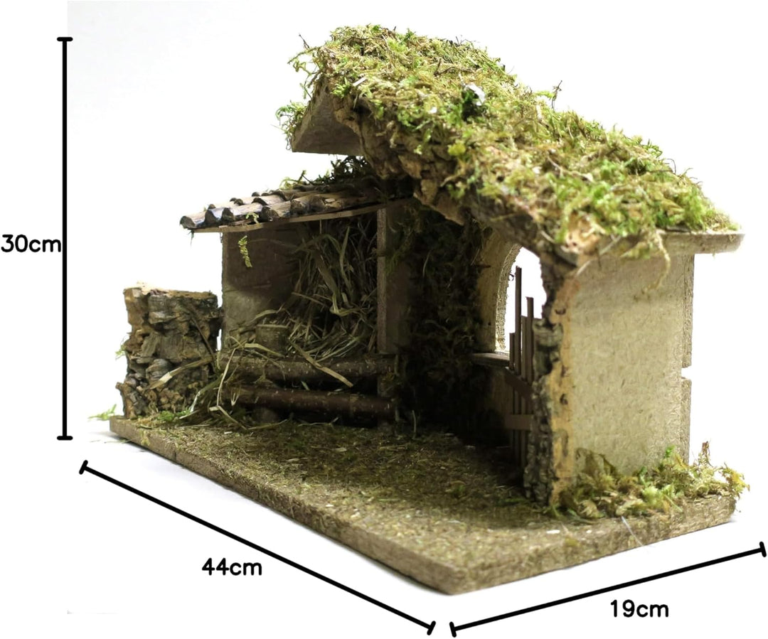 Ferrari & Arrighetti Leere Holzhütte mit Zaun, Holz, Mehrfarbig, Einheitsgrösse