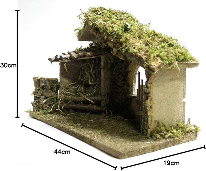 Ferrari & Arrighetti Leere Holzhütte mit Zaun, Holz, Mehrfarbig, Einheitsgrösse