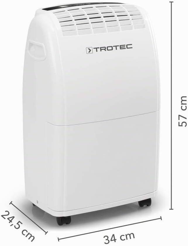 TROTEC Raumentfeuchter elektrisch TTK 75 E – Leistung 20 L/Tag – Fläche 45 m² / 110 m³ – Entfeuchtun