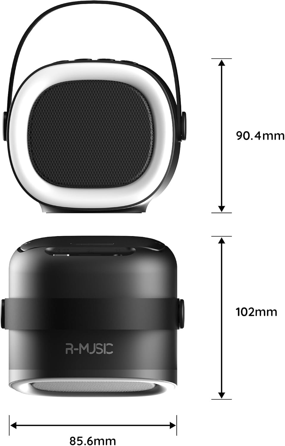 R-MUSIC Karaduo Karaoke-Komplett-Set – 2 kabellose Karaoke-Mikrofone + tragbarer Bluetooth-Lautsprec