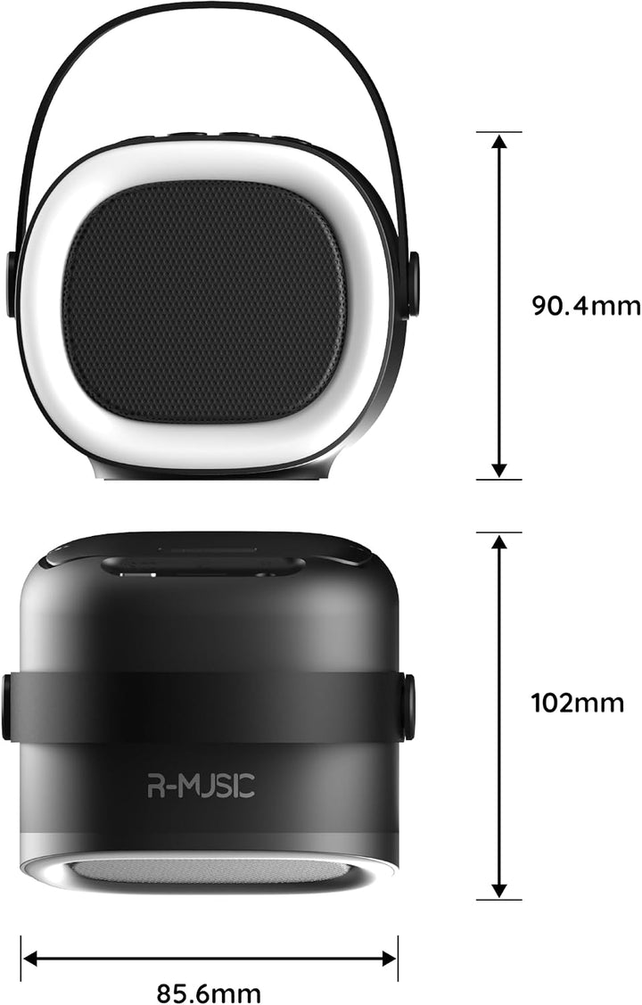 R-MUSIC Karaduo Karaoke-Komplett-Set – 2 kabellose Karaoke-Mikrofone + tragbarer Bluetooth-Lautsprec