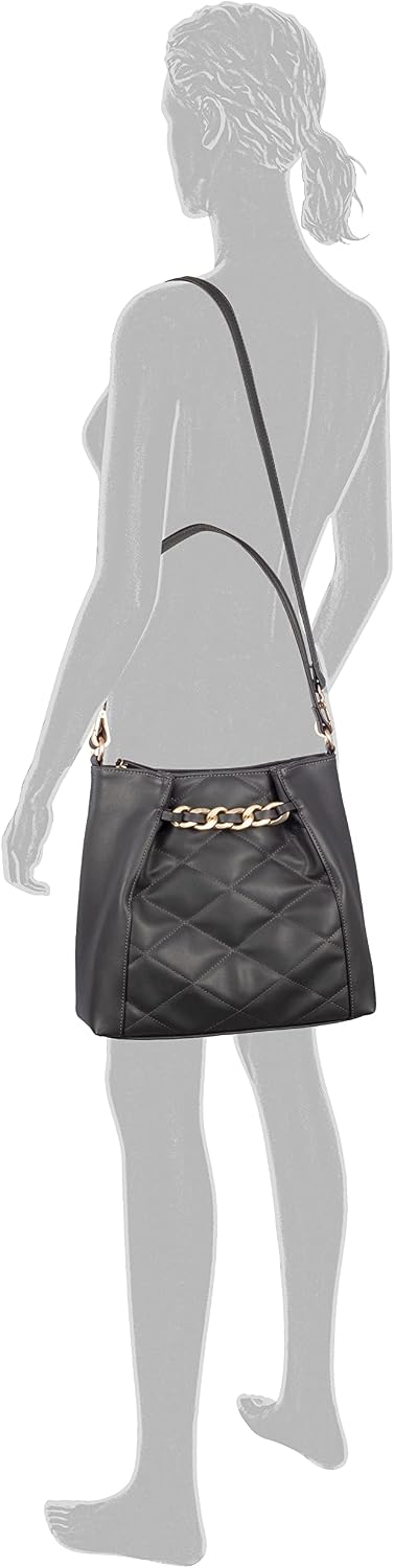 Gabor bags Charlotte Damen Beuteltasche Bucket Bag Dark Grey, Dark Grey