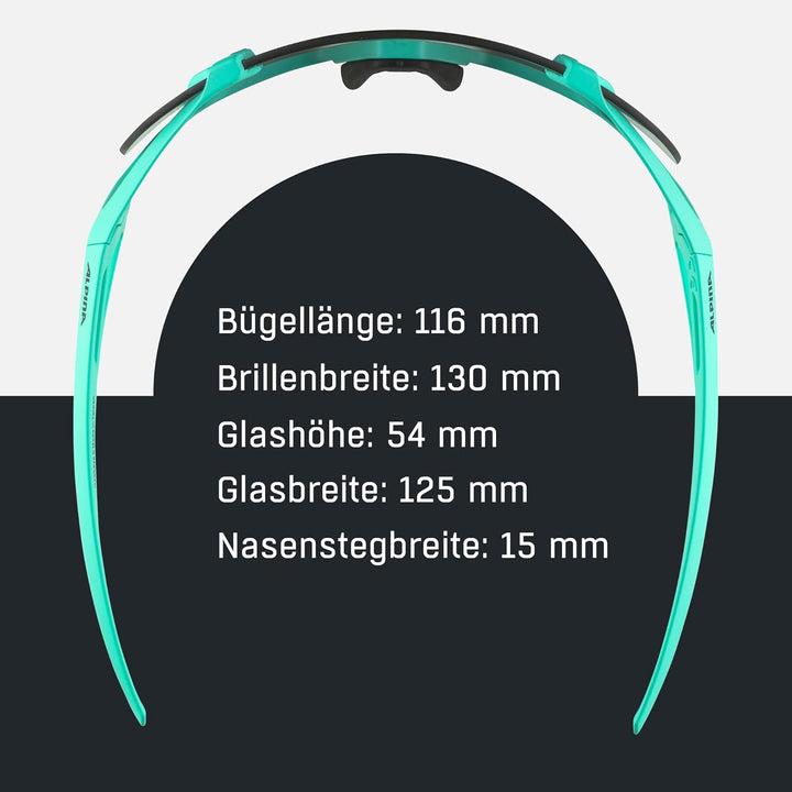 ALPINA Unisex Sport- & Fahrradbrille Sportbrille (1er Pack) Einheitsgrösse turquoise matt, Einheitsg