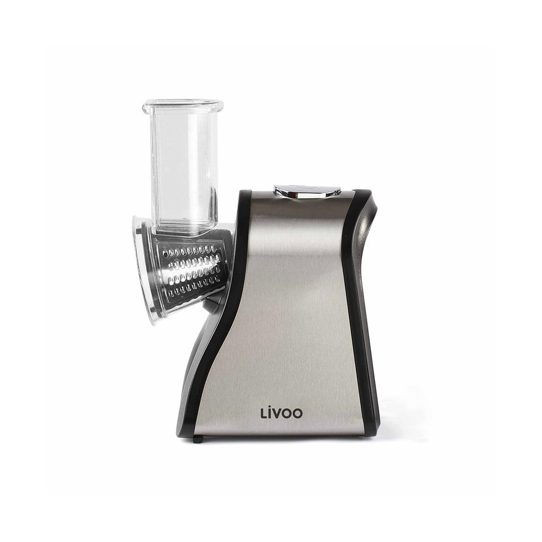 LIVOO DOP192 Multifunktionale elektrische Reibe, Edelstahl, Schwarz