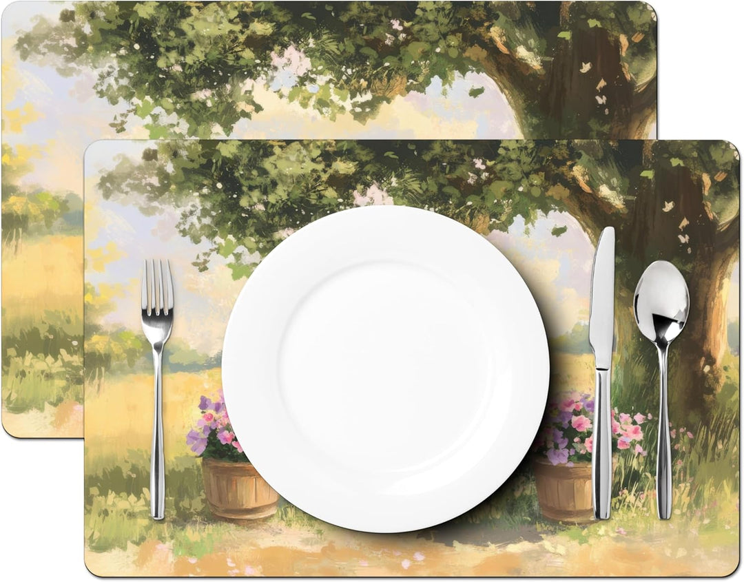 KitchenYeah© Platzsets Abwaschbar 6-Teilig 45x30 cm Tischsets Platzdeckchen Platzset Unterlage Tisch
