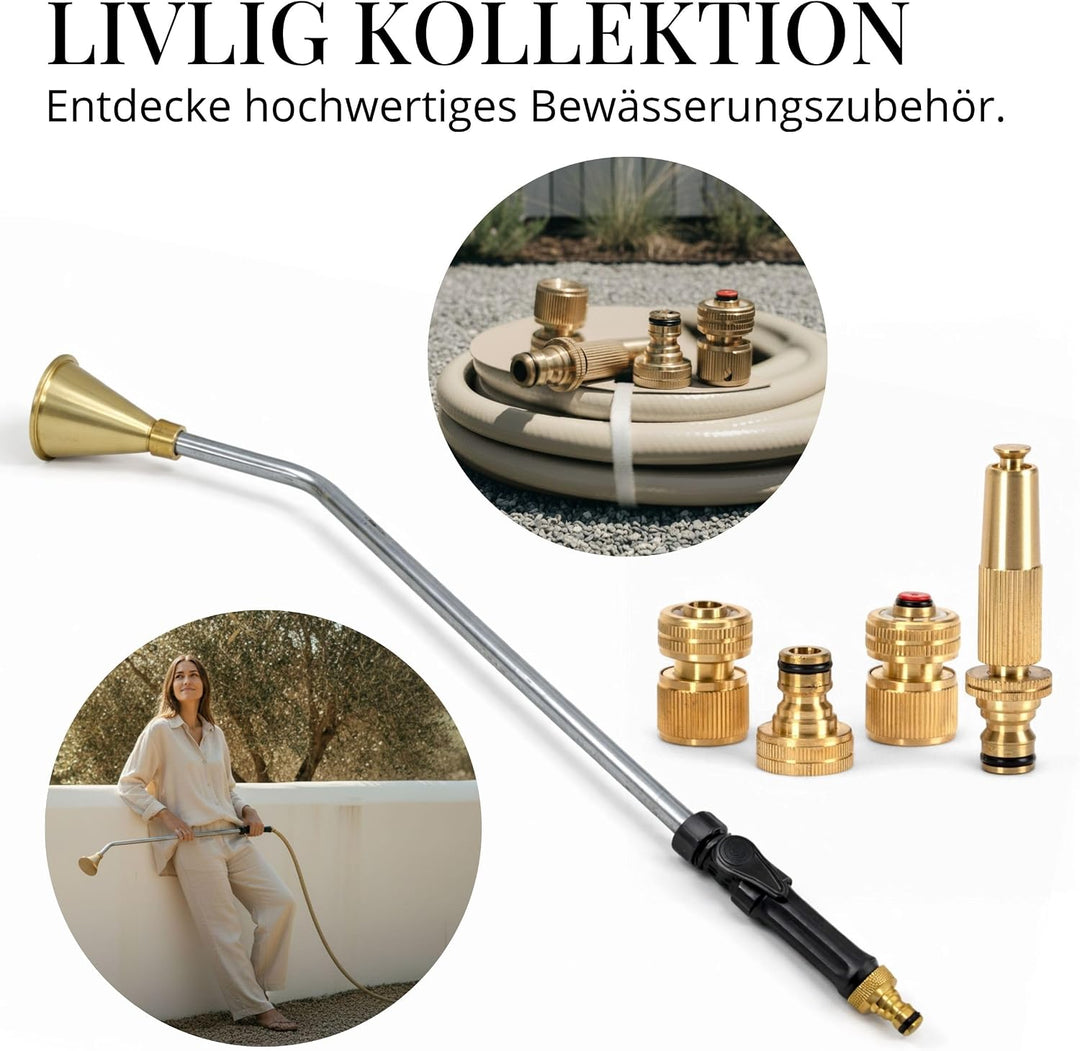 Livlig53 Blumenbrause Bloomy, Messing &amp; Aluminium, 1/2 Zoll, Premium, Bewässerungsbrause, Handbrause