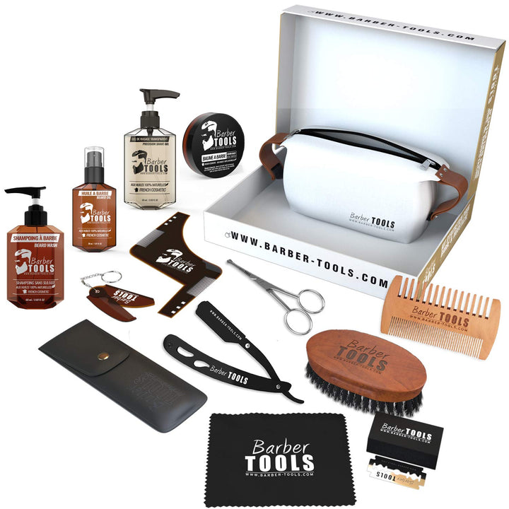 ✮ BARBER TOOLS ✮ Kit/Bartpflege set/Bart-set/Bart und Rasur | Kosmetik Made in