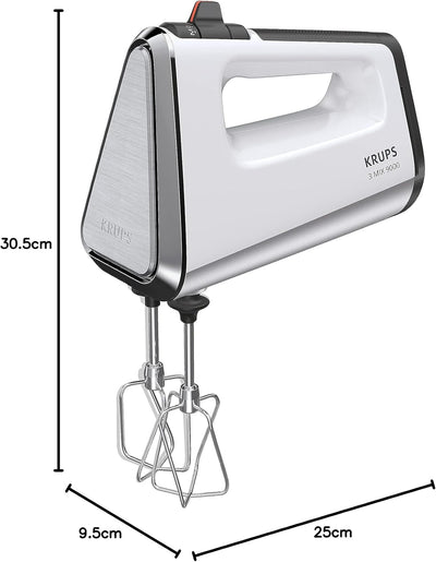 Krups GN9121 3 Mix 9000 Handmixer | 750 Watt | Geschwindigkeitsregler | Turbomodus | Auswurffunktion