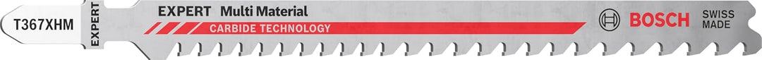 Bosch 10x EXPERT Multi Material T367XHM Stichsägeblatt (für Holz mit zähem Metall, Zäher Stahl, Läng