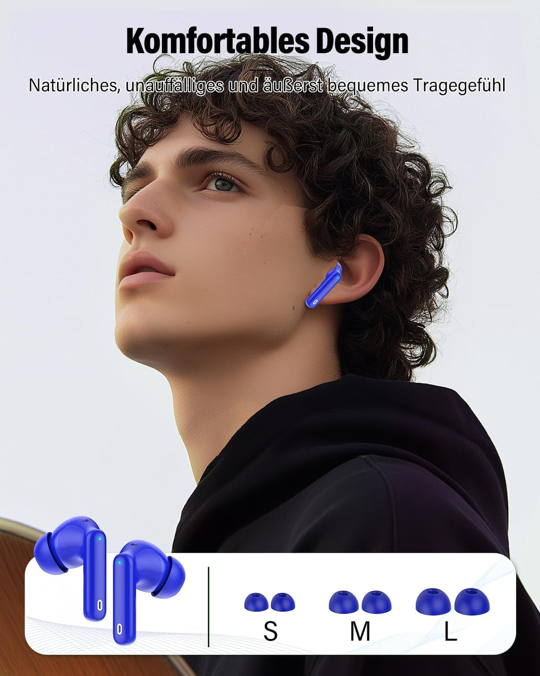 Btootos Bluetooth Kopfhörer, Kopfhörer Kabellos Bluetooth 5.4 mit App Sport In Ear Kopfhörer, Wirele