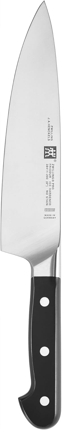 ZWILLING Pro Kochmesser, Klingenlänge: 20 cm, Rostfreier Spezialstahl, Kunststoffgriff, Schwarz