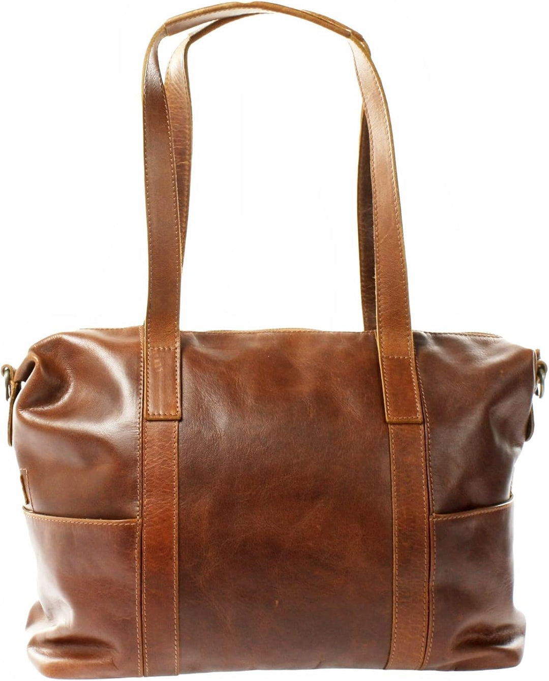 LECONI Shopper Vintage-Look Damen Henkeltasche Schultertasche Echt-Leder Natur Damentasche Ledertasc