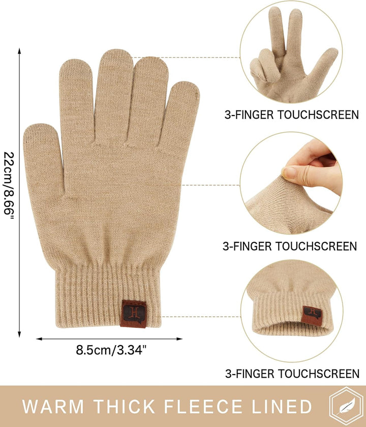 Bequemer Laden Damen Winter Warm Touchscreen Handschuhe Thermo Winterhandschuhe Kaschmir Strickhands