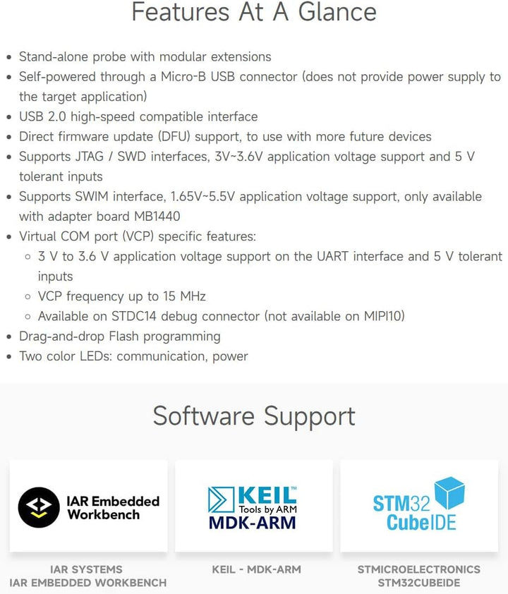 Waveshare STLINK-V3SET Modular in-Circuit Debugger and Programmer for STM32/STM8 Microcontrollers St