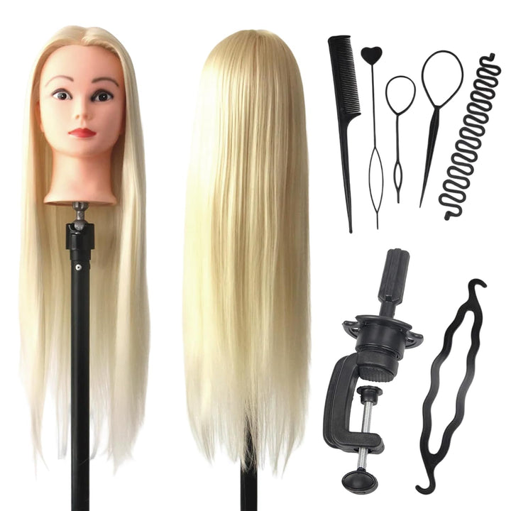 FGXY Haartraining Kopf, Modell Frisur Set Werkzeuge und Feste Klammern und Unsichtbare Haarcurler Se